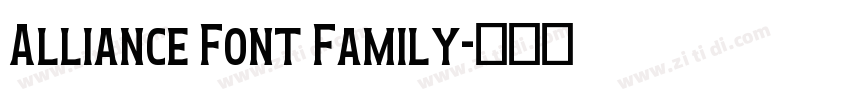 Alliance Font Family字体转换